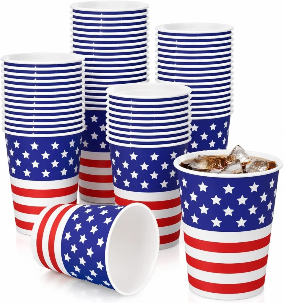 6 oz American Flag Paper Cups